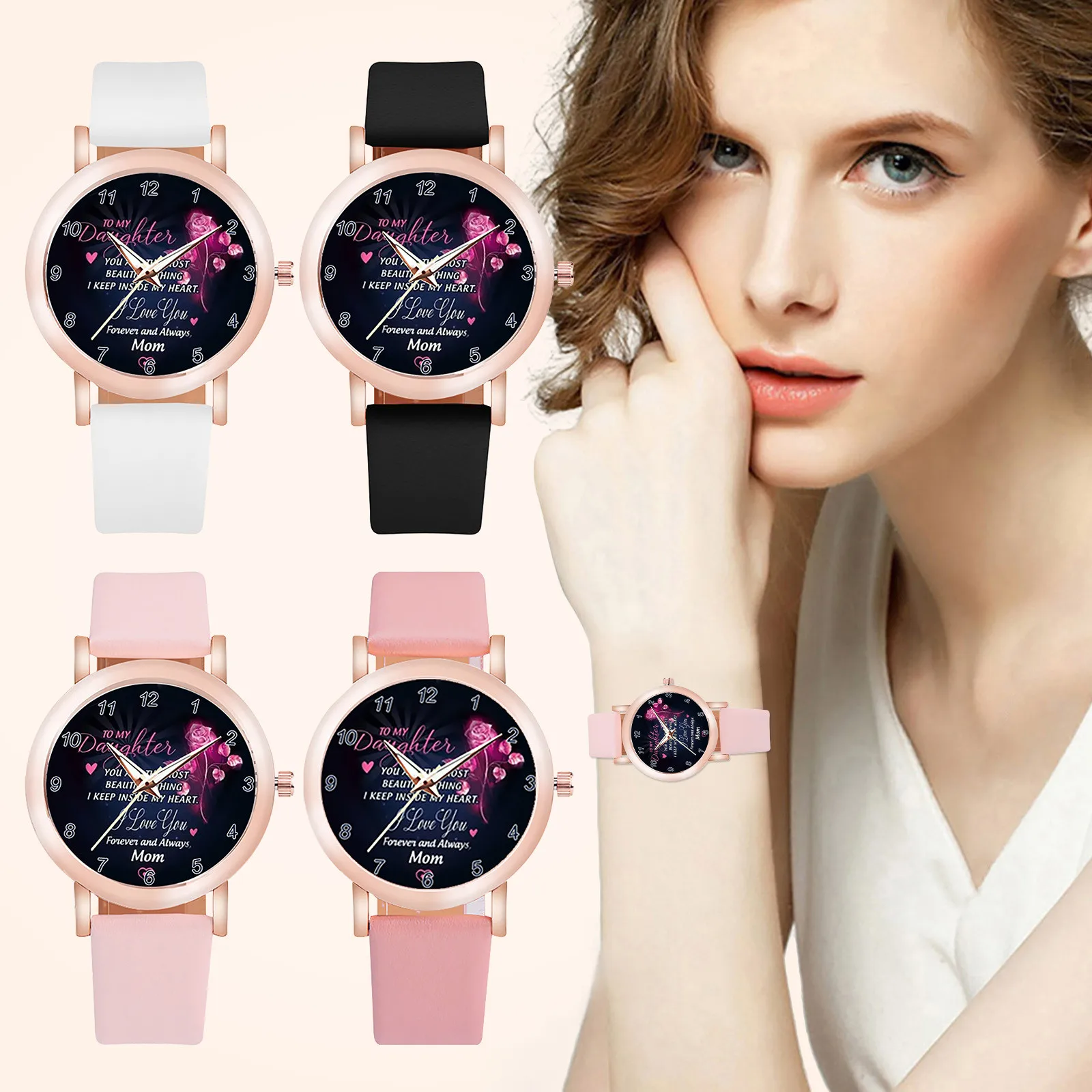 

New!Quartz Watch For Women Luxury Casual Fashion Minimalist No Waterproof ас женские Stainless Steel Sound Wrist Watch Gift